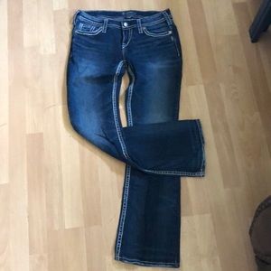 Silver Boot Cut Jeans